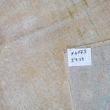 3’9 x 8’ Vintage Taspinar Rug Muted Khaki & Pastel Colors