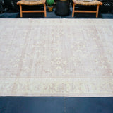 6’5 x 10’1 Vintage Oushak Carpet Muted Lilac & Vanilla Cream