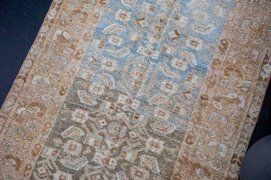 3’6 x 6’3 Classic Antique Rug Muted Camel, Blue + Brown Carpet