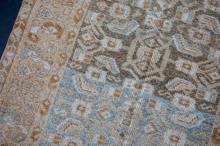3’6 x 6’3 Classic Antique Rug Muted Camel, Blue + Brown Carpet