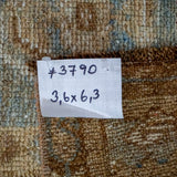 3’6 x 6’3 Classic Antique Rug Muted Camel, Blue + Brown Carpet
