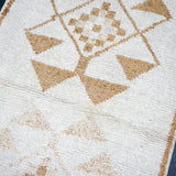 3’3 x 10'10 Vintage Herki Runner Cream & Light Brown