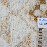 3’3 x 10'10 Vintage Herki Runner Cream & Light Brown