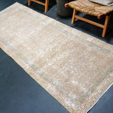 3’5 x 9’9 Classic Vintage Runner Muted Camel, Taupe & Green