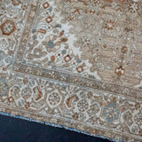 4’2 x 6’8 Classic Vintage Rug Muted Beige, Green + Copper Carpet SB