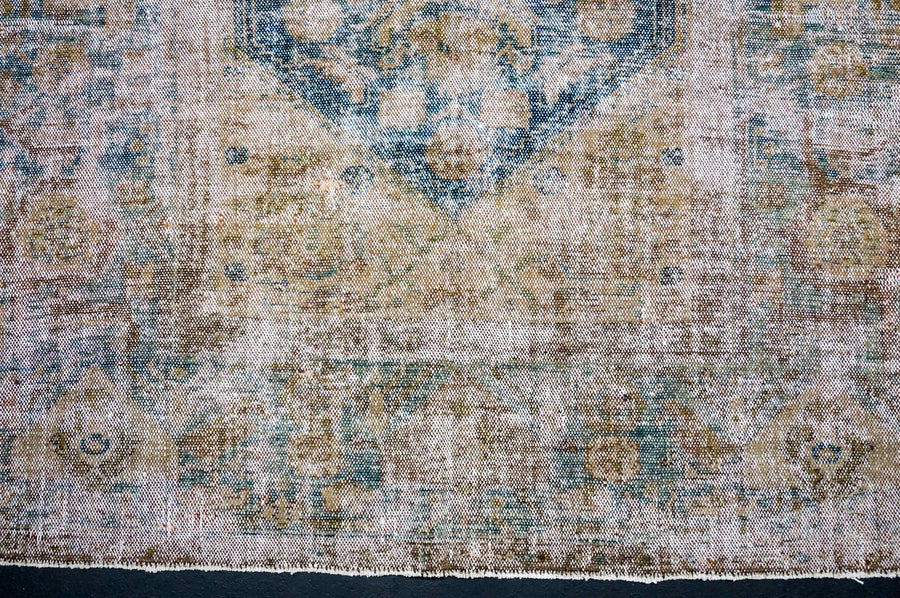 4’4 x 7’8 Classic Antique Rug Denim Blue, Camel & Green