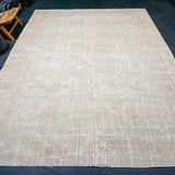 9’ x 12’1 Classic Vintage Rug Muted Camel Beige & Sage Green '5109