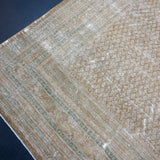 6’10 x 10’7 Classic Vintage Rug Muted Camel Brown, Sea & Turquoise Blue '5077