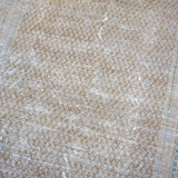6’10 x 10’7 Classic Vintage Rug Muted Camel Brown, Sea & Turquoise Blue '5077