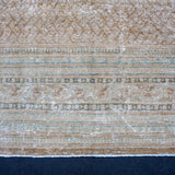 6’10 x 10’7 Classic Vintage Rug Muted Camel Brown, Sea & Turquoise Blue '5077
