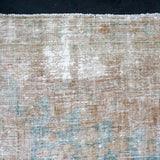 6’6 x 10’4 Classic Vintage Rug Muted Mocha & Turquoise Blue