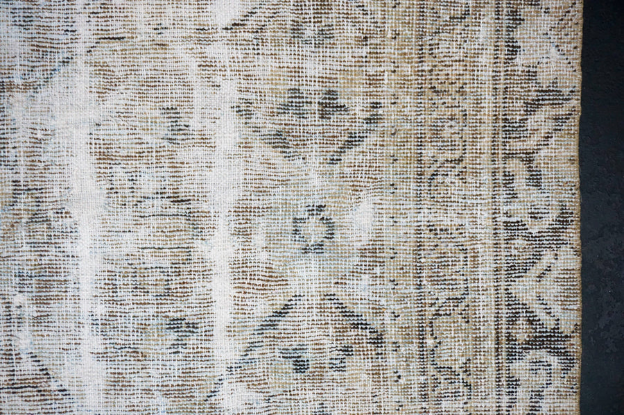 7’7 x 10’4 Classic Vintage Rug Very Muted Gray, Bronze & Blue