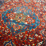 10’6 x 13’3 Classic Antique Rug Red, Indigo, Cream &  Green '5254