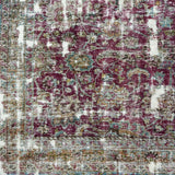 10’ x 12’5 Classic Vintage Rug Muted Fuchsia, Turquoise + Gray