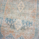 5’2 x 6’10 Classic Vintage Rug Muted Denim Blue, Terra Cotta & Khaki
