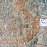 5’2 x 6’10 Classic Vintage Rug Muted Denim Blue, Terra Cotta & Khaki