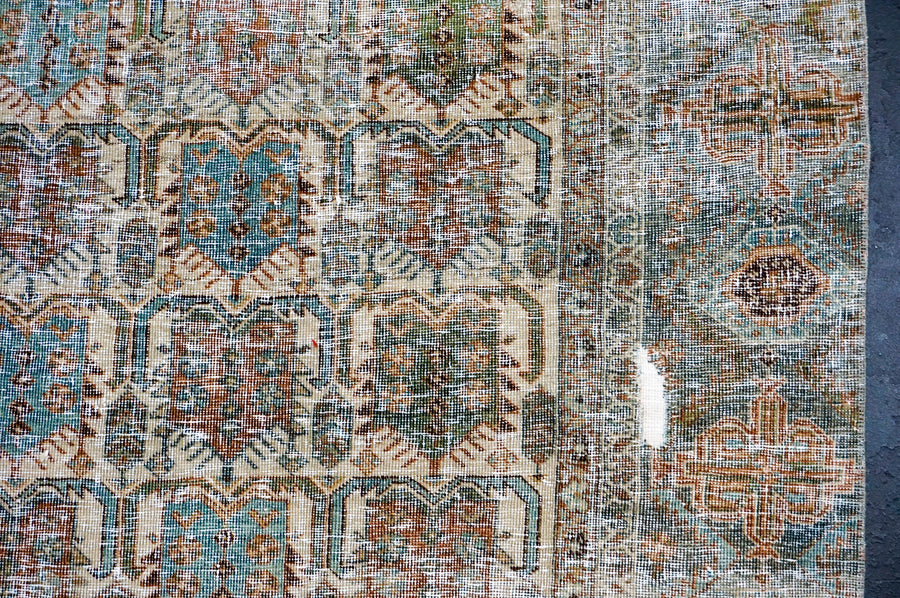 5’ x 6’5 Classic Vintage Rug Muted Green, Blue & Copper SB