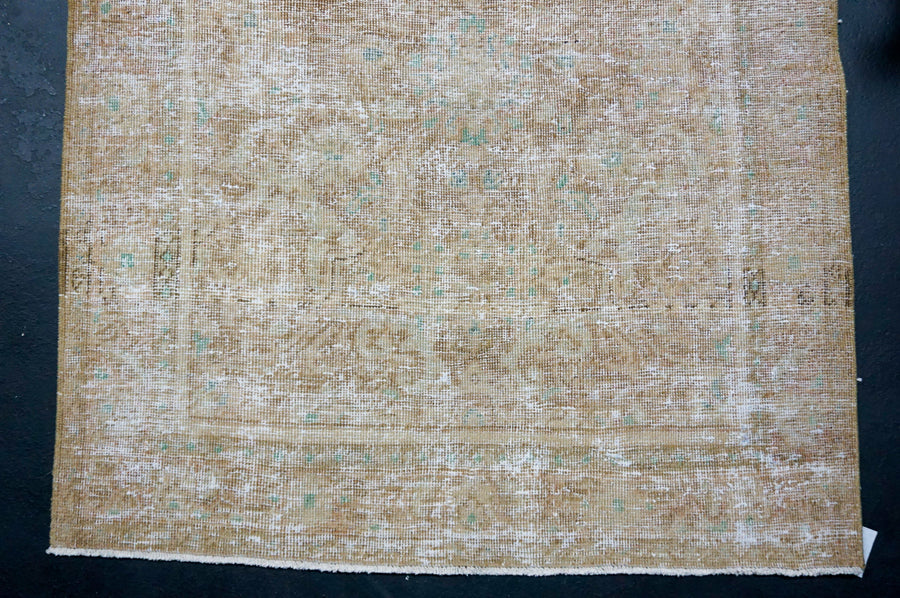 3’4 x 10’9 Classic Vintage Runner Muted Beige, Tawny Brown & Kelly Green