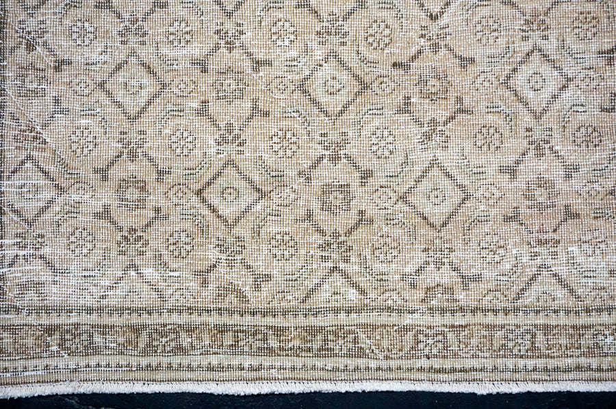 3’3 x 10’1 Classic Vintage Runner Muted Beige, Dark Taupe & Sage
