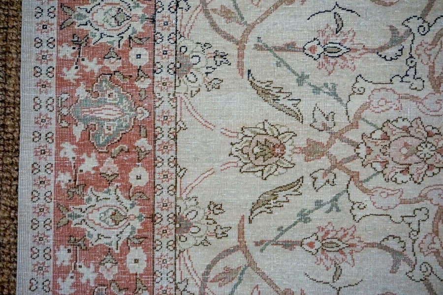 7’3 x 10’4 Vintage Oushak Rug Muted Wine, Taupe + Clay Carpet