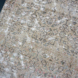 3’5 x 10’4 Classic Vintage Runner Muted Taupe, Black, Sage & Red