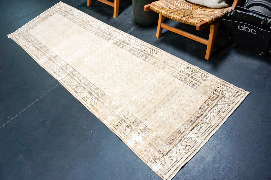 2’11 x 9’11 Vintage Herki Runner Beige & Brown