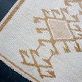 3’2 x 11’3 Vintage Herki Runner Cream & Light Brown