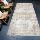 5’ x 11’5 Classic Antique Rug Green, Beige + Brown '4952