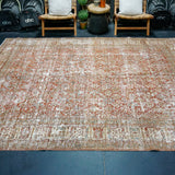 7’4 x 10’4 Classic Vintage Rug Muted Red, Gray, Brown & Cream