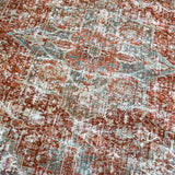 10’9 x 13’7 Classic Heriz Vintage Rug Muted Red, Gray-Blue, Brown & Bone '5117