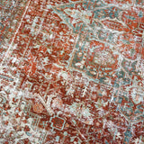 10’9 x 13’7 Classic Heriz Vintage Rug Muted Red, Gray-Blue, Brown & Bone '5117