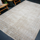 7’ x 11’ Classic Vintage Malayer Taupe, Sea Blue & Sage Green