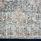 7’ x 10’ Classic Vintage Hamadan Taupe, Turquoise & Sea Foam Green '5103