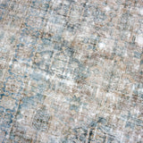7’ x 10’ Classic Vintage Hamadan Taupe, Turquoise & Sea Foam Green '5103