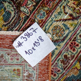 10’ x 13’8 Classic Vintage Rug, Bittersweet, Blue and Green 60’s Carpet