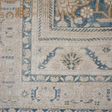 6’8 x 10’6 Vintage Taspinar Carpet Muted Green and Beige