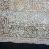10’4 x 14’2 Classic Vintage Rug Muted Denim, Terra Cotta + Bronze 50’s Carpet SB '3875