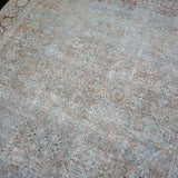 10’4 x 14’2 Classic Vintage Rug Muted Denim, Terra Cotta + Bronze 50’s Carpet SB '3875