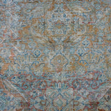 10’4 x 14’2 Classic Vintage Rug Muted Denim, Terra Cotta + Bronze 50’s Carpet SB '3875