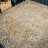 9’6 x 12’5 Vintage Carpet Muted Copper, Beige and Brown