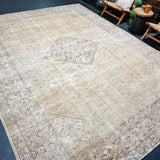9’8 x 13’ Classic Vintage Mahal Muted Greige & Sage Green & Wine '5080