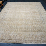 9’8 x 12’6 Classic Vintage Rug Muted Camel Beige, Beige, Gray Blue & Green