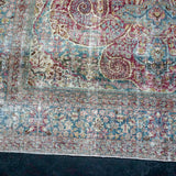 10’ x 13’2 Classic Vintage Rug Muted Purple, Blue + Green 50’s Carpet