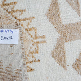 2’10 x 12’ Vintage Herki Runner Cream, Taupe & Light Brown