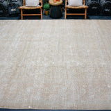 8’8 x 12’2 Classic Vintage Rug Muted Camel Beige & Sage Green