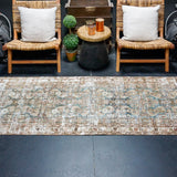 3’2 x 16’ Classic Antique Runner Muted Blue, Green & Wine '5031