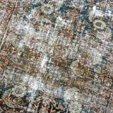3’2 x 16’ Classic Antique Runner Muted Blue, Green & Wine '5031