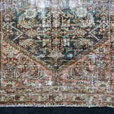 3’2 x 16’ Classic Antique Runner Muted Blue, Green & Wine '5031