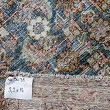 3’2 x 16’ Classic Antique Runner Muted Blue, Green & Wine '5031