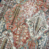 4’4 x 6’10 Classic Vintage Rug Muted Blues, Bone & Reds '5066